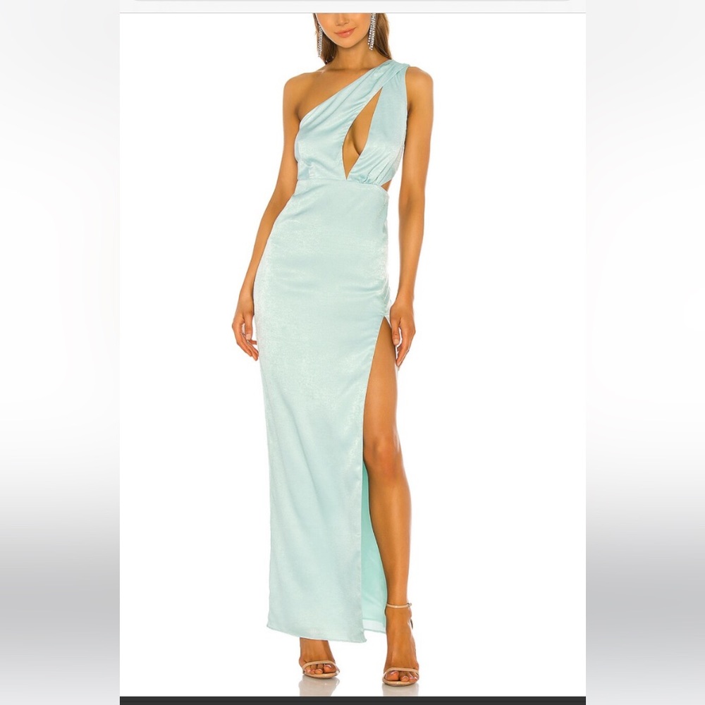 revolve blue gown